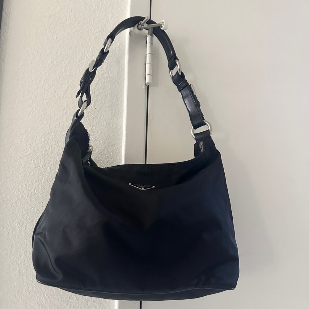 Prada nylon hobo shoulder bag